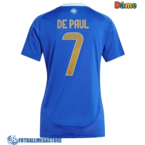 Fotballdrakt Dame Argentina Rodrigo De Paul #7 Bortedrakt Copa America 2024 Kortermet